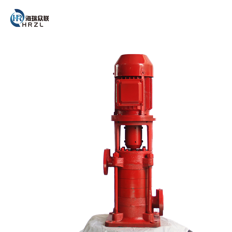 Vertical multi-stage fire pump set