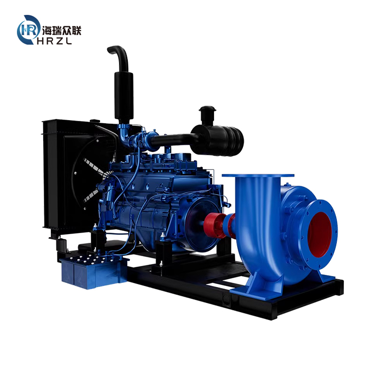 Diesel engine horizontal mixed flow pump