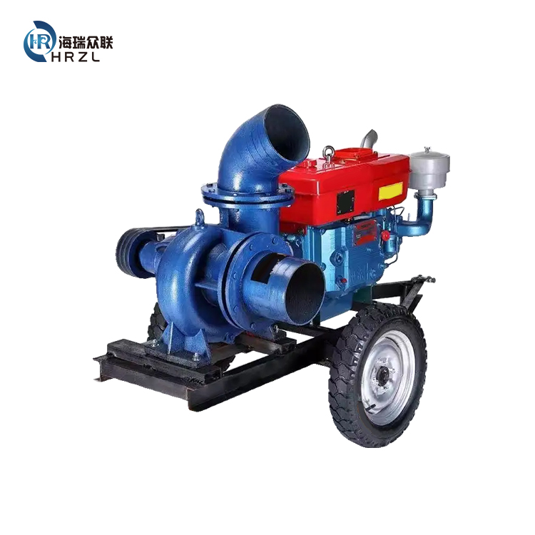 Single cylinder diesel engine mixed-flow pump